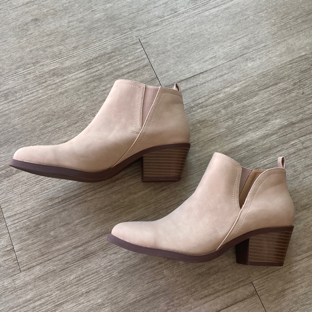 Nude Pink Ankle Boots (9)